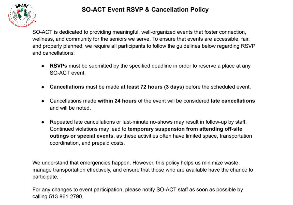SO ACT Event RSVP Cancellation Policy sm
